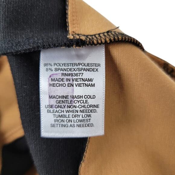 Allen B Black Gold Stripe Shift Dress Small Retro Mod Cocktail Old Money - Picture 8 of 8